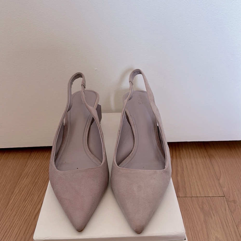 Mango Lavender geometric heel